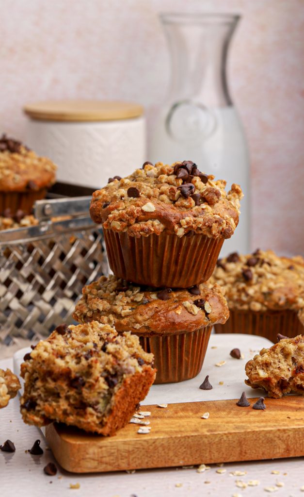 Banana Peanut butter Oat Muffins