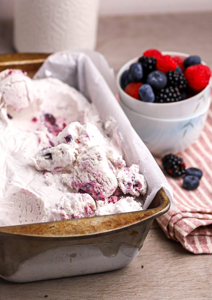 Mixed Berries Ice Cream- No Churn