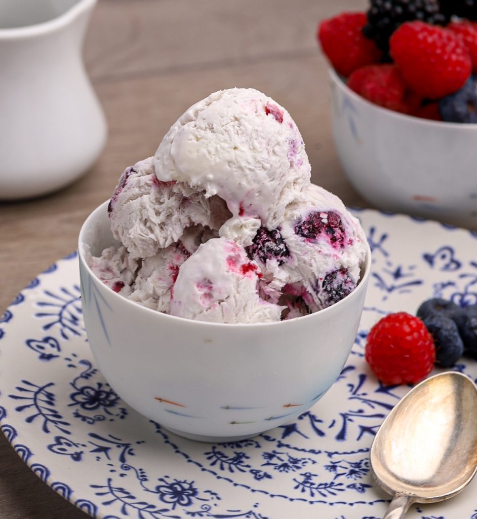 Mixed Berries Ice Cream- No Churn