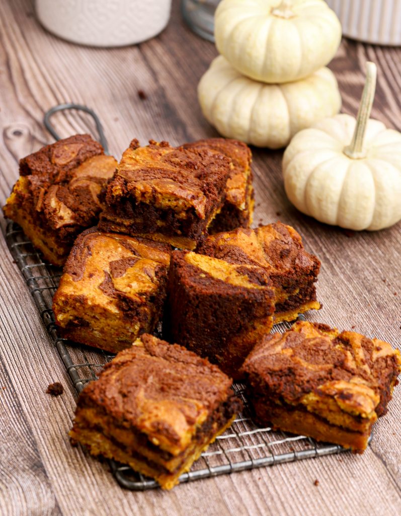 Pumpkin Chocolate Marble Brownies