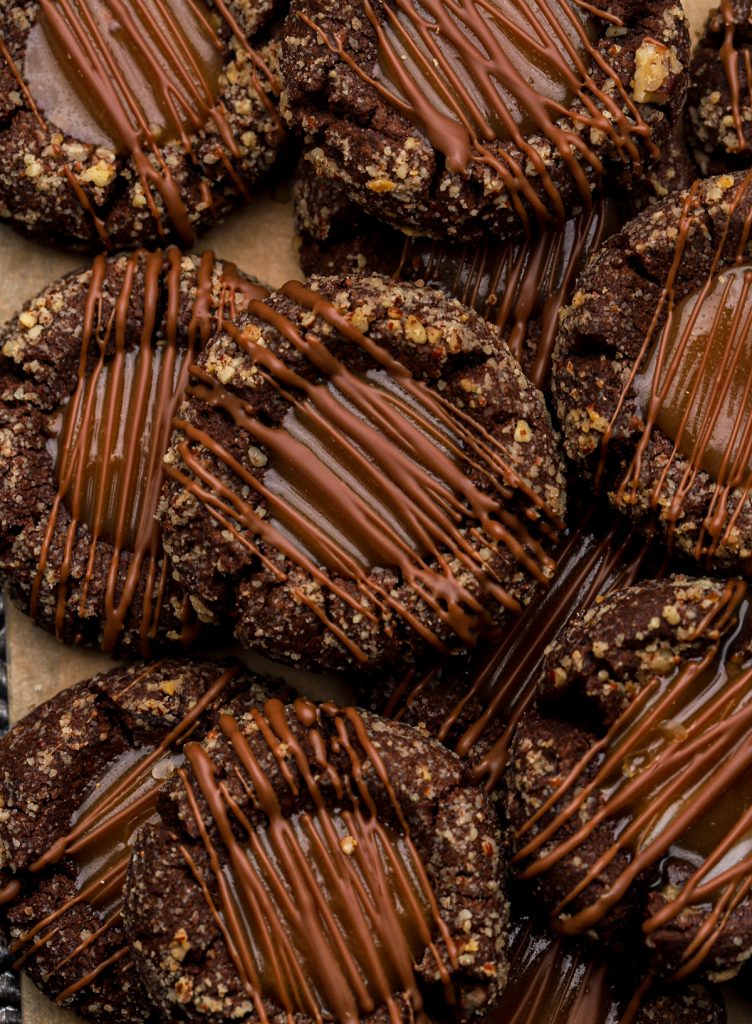 Pecan Caramel Thumbprint Cookies