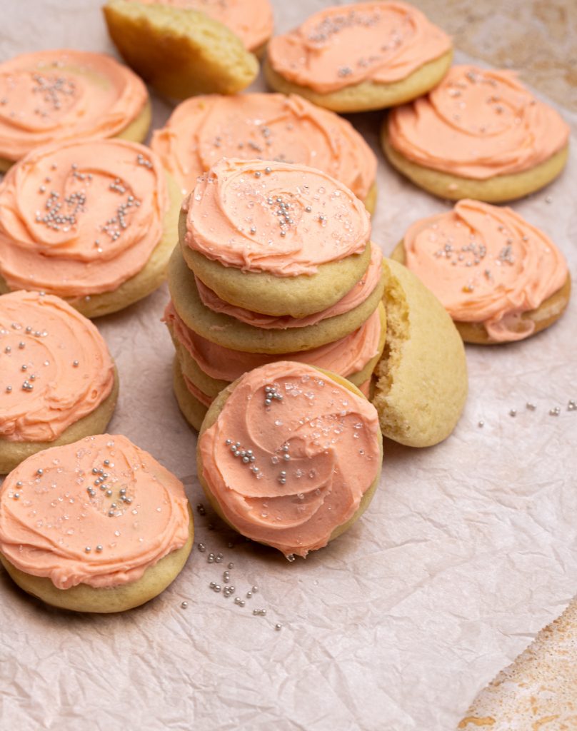 Pillowy Frosted Cookies