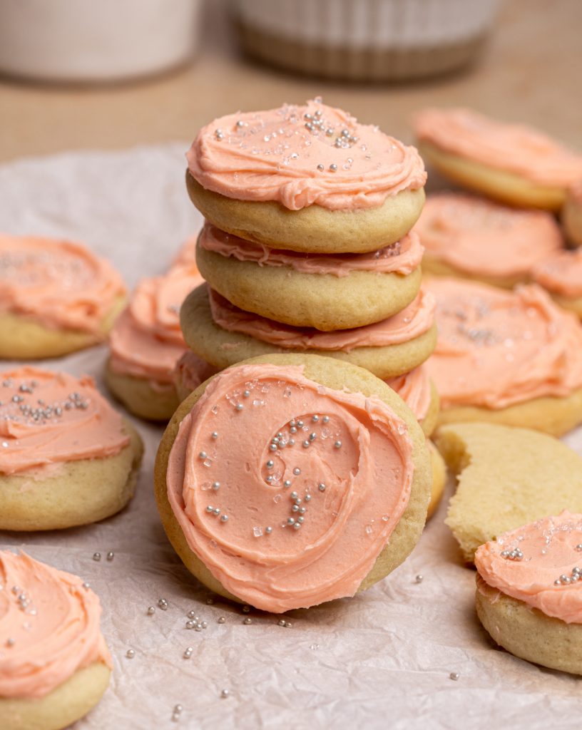 Pillowy Frosted Cookies