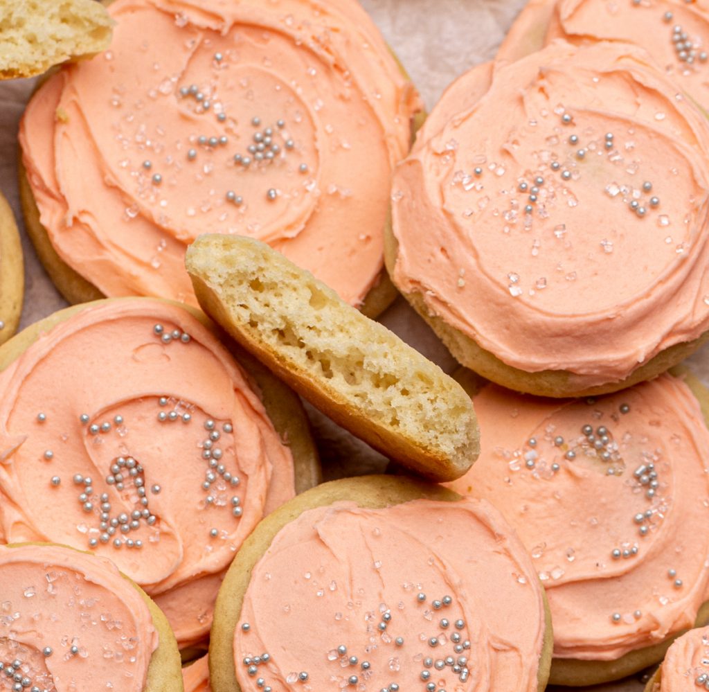 Pillowy Frosted Cookies