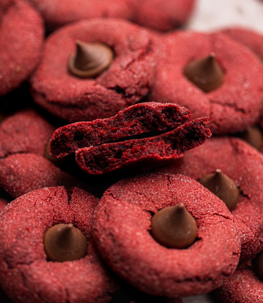 Inside Out Red Velvet Kiss Cookies