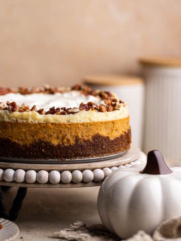 Pumpkin Sour Cream Cheesecake