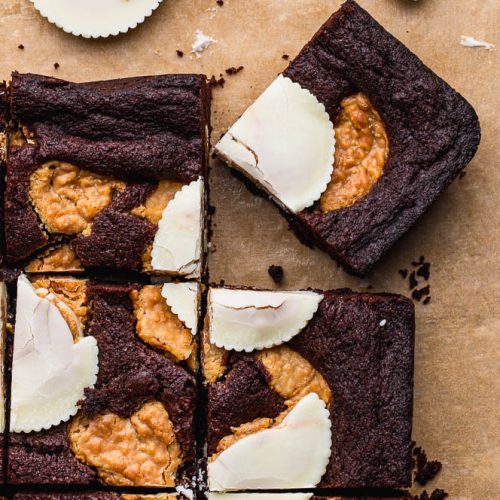 Thin Peanut butter Cup Brownies