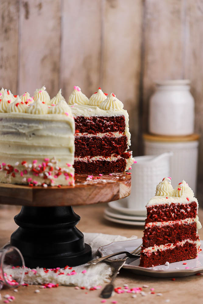 The Best Red Velvet Cake with Cream Cheese Frosting