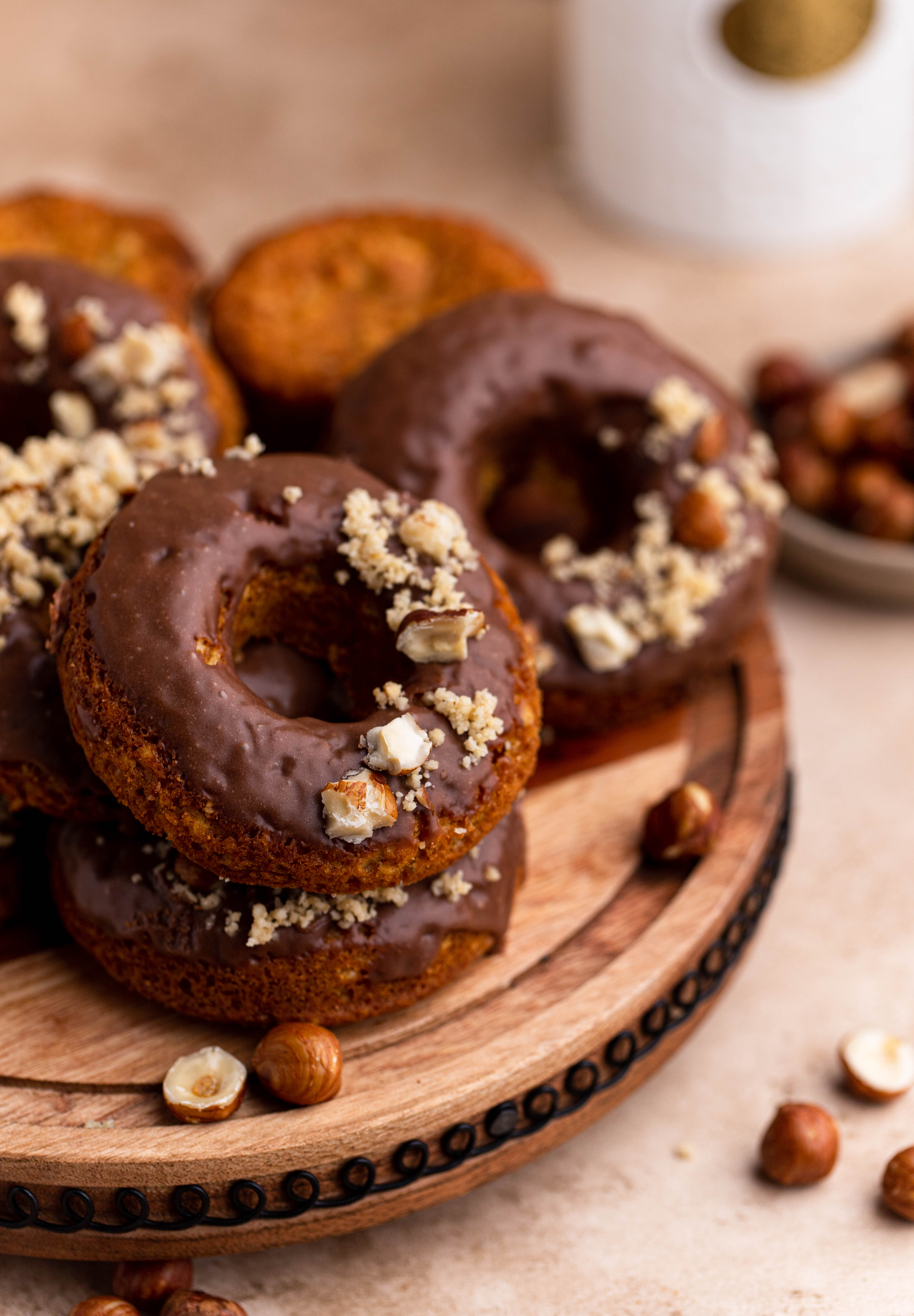 Baked Hazlenut Donuts 