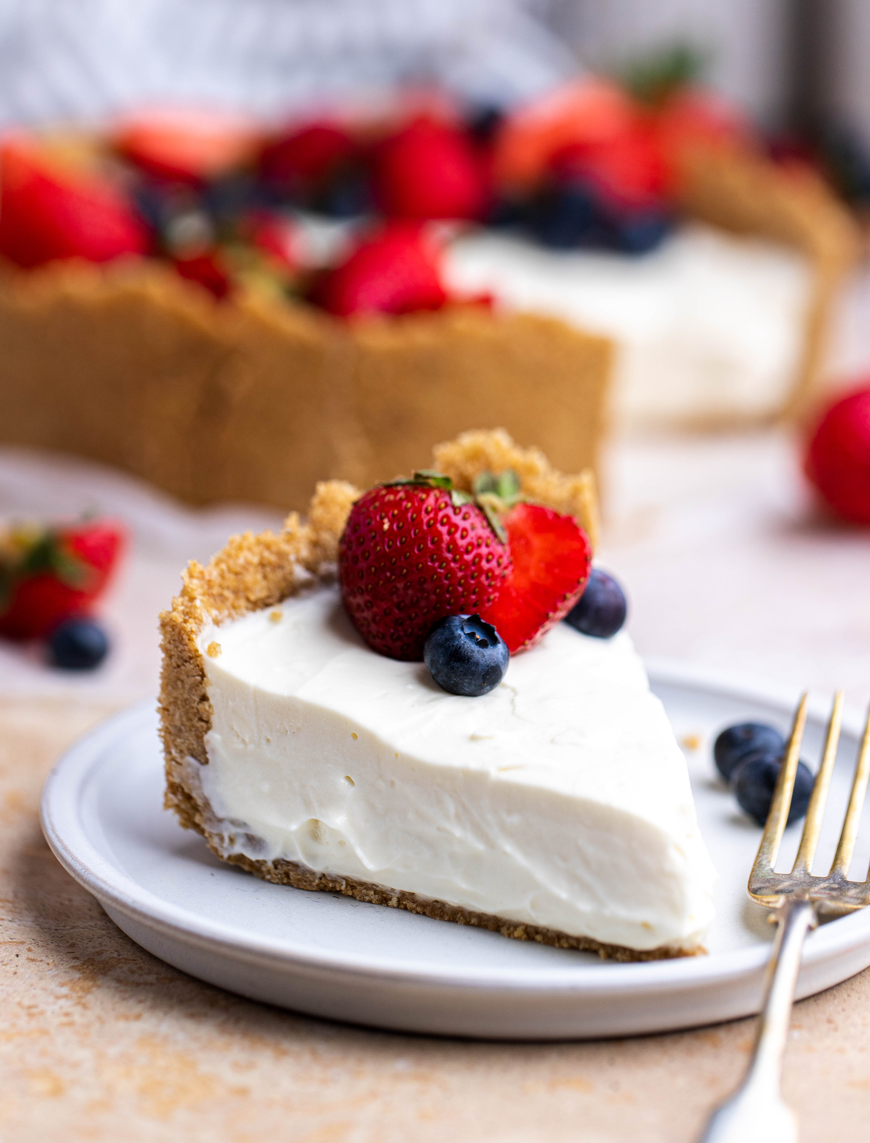 No Bake Vanilla Cheesecake