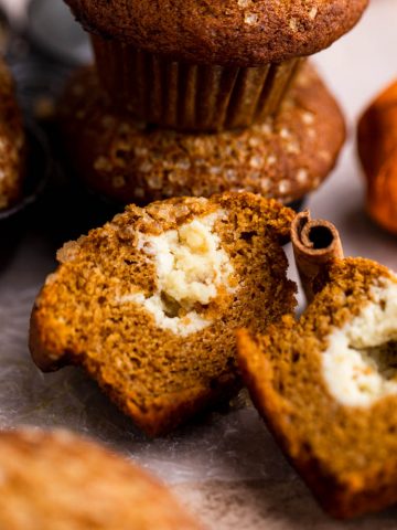 Pumpkin Cheesecake Muffins