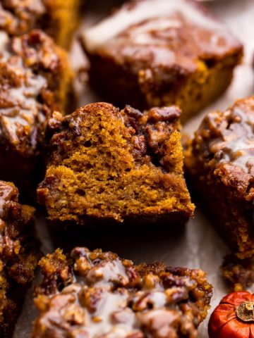 Sticky Pumpkin Caramel Squares